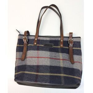 VINTAGE Dover Saddlery Wool Tartan Tote